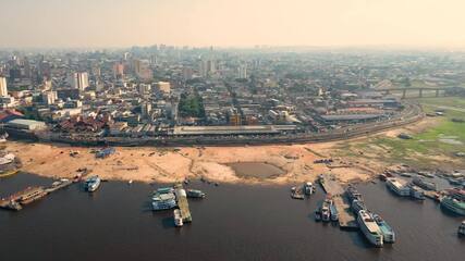 Seca do Rio Negro muda cenário na orla de Manaus; veja antes e depois - Thiago Oliver