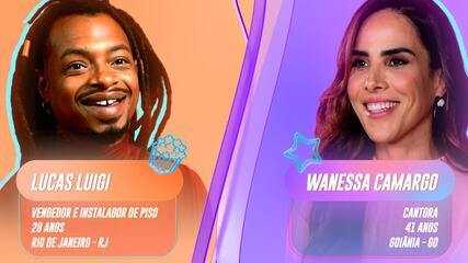 Lucas Luigi e Wanessa Camargo são participantes do BBB 24