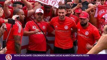 Novo atacante do Inter: colorados recebem Lucas Alario com festa