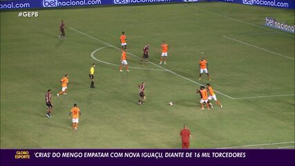 Crias do Flamengo empatam com o Nova Iguaçu pelo Carioca no Almeidão