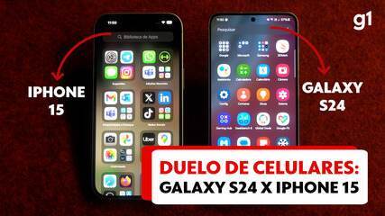 Duelo de celulares: Galaxy S24 x iPhone 15