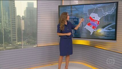 Fim de semana será de mais chuva no Sul do país