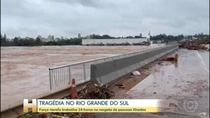 Força-tarefa trabalha 24 horas para resgatar pessoas ilhadas no Rio Grande do Sul