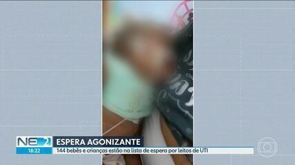 Fila por espera de UTIs neonatal e pediátrica em Pernambuco provoca angústia em parentes