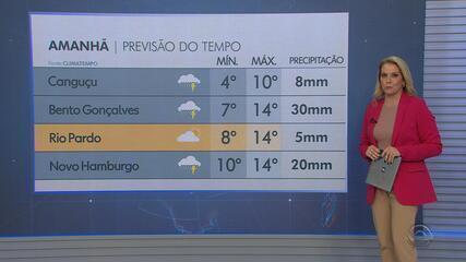 Quarta-feira tem previsão de chuva em parte do RS