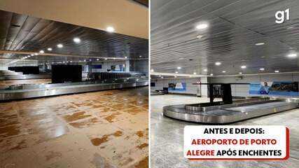 Antes e depois: Veja Aeroporto Salgado Filho após enchentes