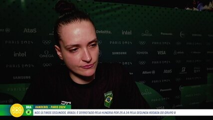 Gabi Moreschi exalta torcida brasileira e lamenta derrota no handebol feminino