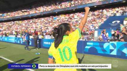 Brasil fica com a prata em despedida olímpica de Marta