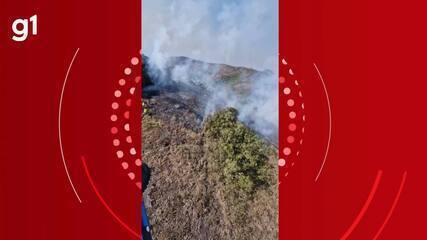 Força-tarefa combate incêndio no Parque Estadual da Serra do Brigadeiro