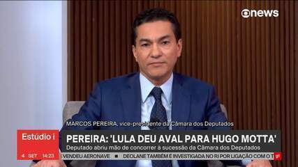 Lula deu aval para Hugo Motta concorrer na Câmara, diz deputado Marcos Pereira