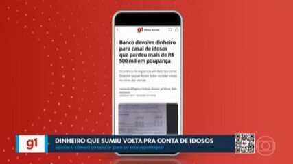 Banco devolve mais de R$500 mil que sumiram da conta de idosos de BH