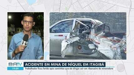 Acidente em mina de níquel deixa trabalhador ferido no sudoeste da Bahia