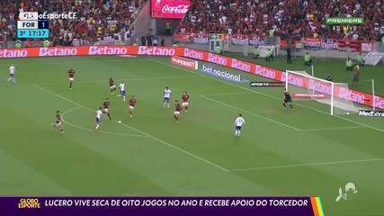 Lucero vive seca de gols e recebe apoio do torcedor do Fortaleza