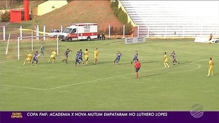 Copa FMF: Academia x Nova Mutum empataram no Luthero Lopes