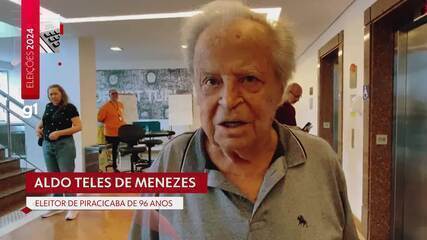 Eleitor de Piracicaba de 96 anos destaca importância do voto