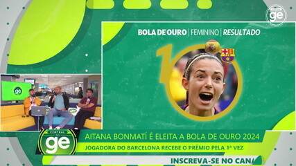 Aitana Bonmatí, jogadora do Barcelona, é eleita a Bola de Ouro no futebol feminino pela 2ª vez