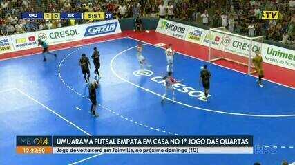 Umuarama futsal empata em casa do primeiro jogo das quartas