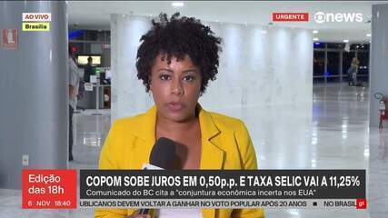 Copom sobe juros em 0,5 ponto percentual e taxa Selic vai a 11,25%