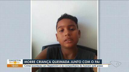 Morre criança de 8 anos queimada por ex-companheira do pai em Itapemirim