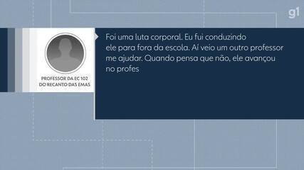 Professor fala que lutou com invasor de escola