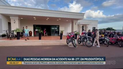 Duas pessoas morrem em acidente na BR-277, em Prudentópolis