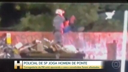 PM joga homem de ponte em São Paulo