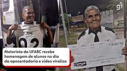 Motorista da UFABC recebe homenagem de alunos no dia da aposentadoria e vídeo viraliza