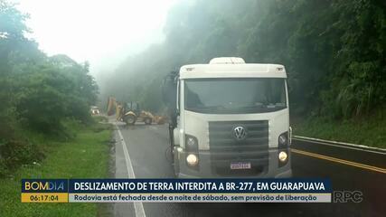 BR-277 está interditada na Serra de Esperança