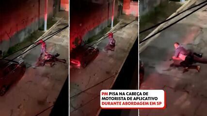 PM pisa na cabeça de motorista de aplicativo durante abordagem em SP