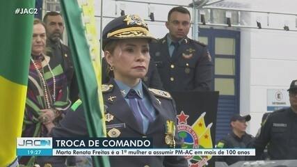 Coronel Marta Renata fala sobre ser a primeira mulher a assumir o comando da PM no Acre