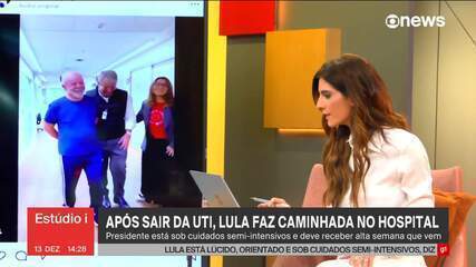 Saúde do presidente Lula: Após sair da UTI, ele posta vídeo caminhando pelo hospital