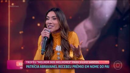 Patrícia Abravanel recebeu homenagem a Silvio Santos no Melhores do Ano