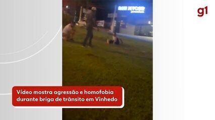 Vídeo mostra agressão e homofobia durante briga de trânsito em Vinhedo