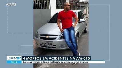 Acidente entre ônibus e carreta na AM-010 deixa ao menos quatro mortos