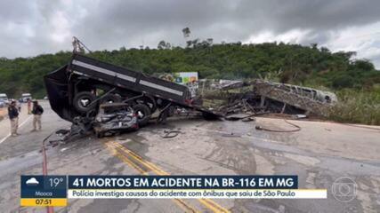 41 mortos em acidente na BR-116 em MG