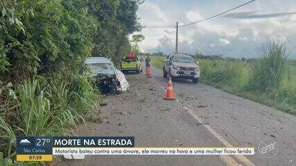 Acidente mata homem e deixa mulher gravemente ferida em estrada de Mococa