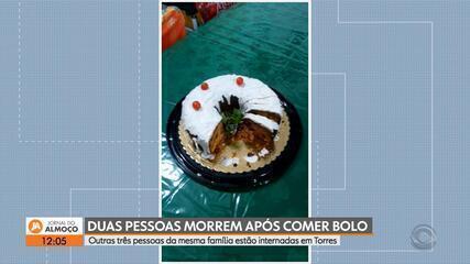 Três pessoas morrem após comer bolo em Torres