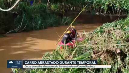 Corpo de mulher que estava dentro de carro arrastado por correnteza é encontrado