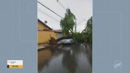 Chuva provoca alagamentos e deixa estragos em três cidades do Sul de Minas