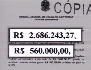 Reportagem de Marcos Losekann sobre as irregularidades na obra da sede do TRT de São Paulo, Jornal Nacional, 27/04/1999.