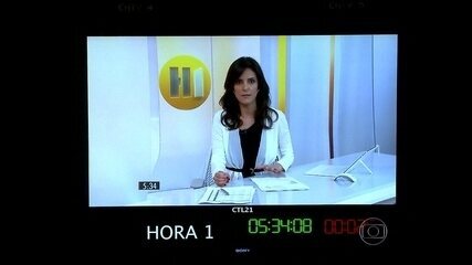 Matéria do ‘Jornal Hoje’ mostra os preparativos para a estreia do ‘Hora 1’. ‘Jornal Hoje’, 29/11/2014