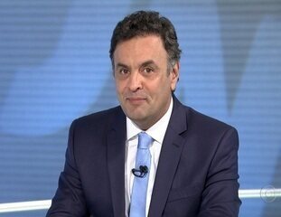 Candidato do PSDB à presidência da república Aécio Neves concede entrevista ao Jornal Nacional, 11/08/2014.