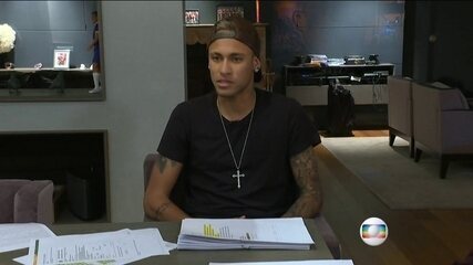 Neymar se defende das acusações de sonegação fiscal em entrevista exclusiva. 'Fantástico', 31/01/2016