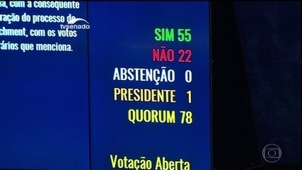 Reportagens de Gioconda Brasil, Giuliana Morrone e Heloísa Torres sobre a votação no Senado que aprovou o afastamento de Dilma Rousseff. Bom Dia Brasil, 12/05/2016