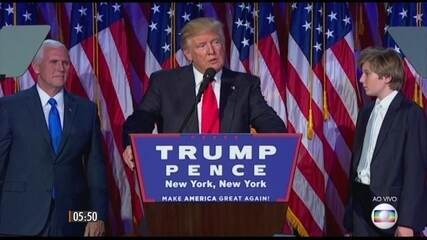 Donald Trump é eleito o novo presidente dos Estados Unidos. 'Hora 1', 09/11/2016