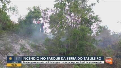 Parque da Grande Florianópolis registra novo incêndio e quatro pessoas são indiciadas