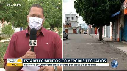 Prefeitura de Cansanção estabelece o fechamento do comércio local por causa da pandemia