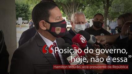 'Posição do governo, hoje, não é essa', diz Mourão sobre plebiscito para nova Constituição