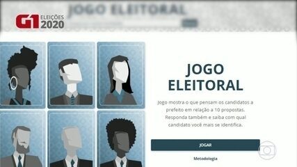 Reportagem sobre o “Jogo Eleitoral”, página especial do g1 para ajudar os eleitores na escolha do voto. Bom Dia Brasil, 05/11/2020.