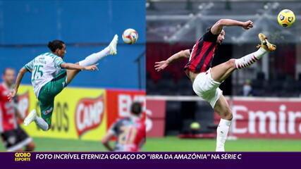 Foto incrível eterniza golaço do "Ibra da Amazônia" na Série C